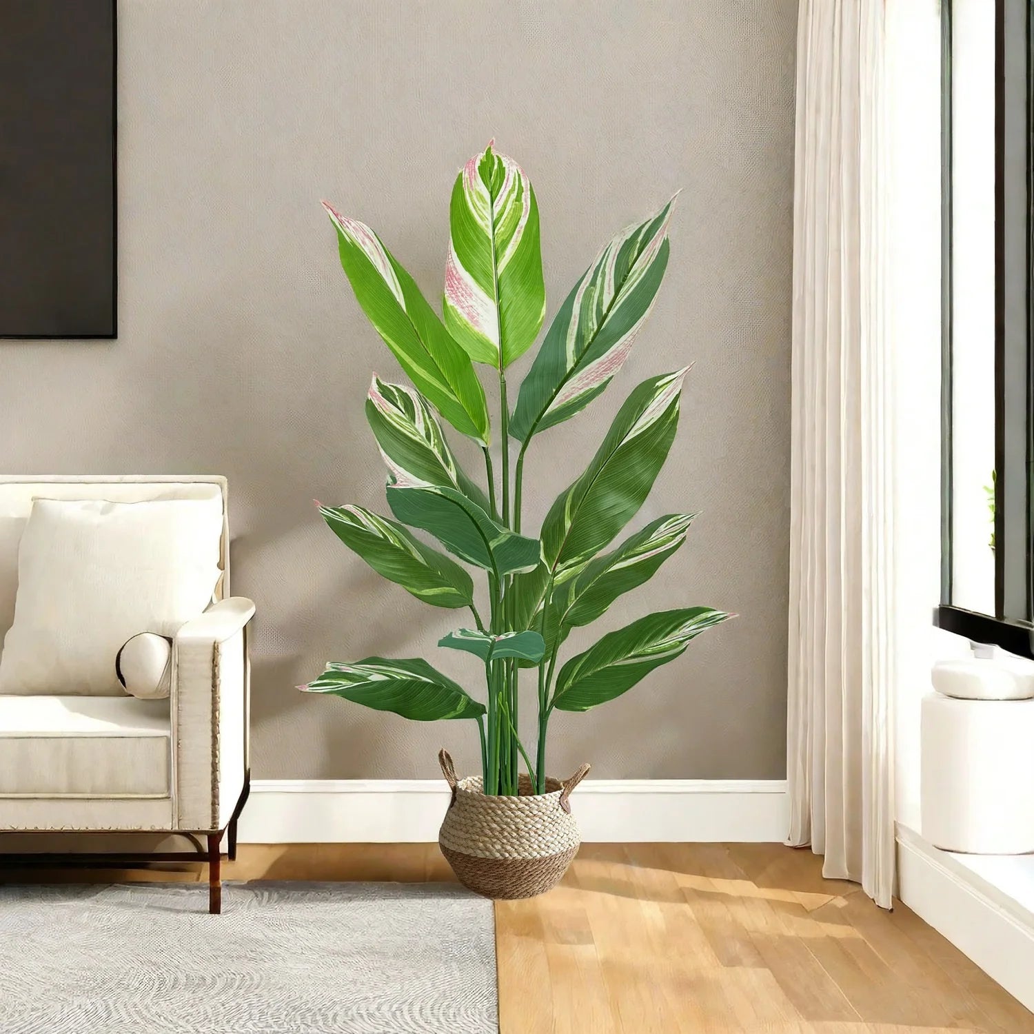 Bird Paradise Luxury Large Indoor Home Decoration Accessible Artificial Bionic Plastic Green Foliage Potted Tree UV