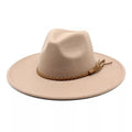 Custom Jazz Fedora Hats for Men and Ladies Fall Autumn Winter Collection with Wide Brim Suede Braided Tassels for Parties