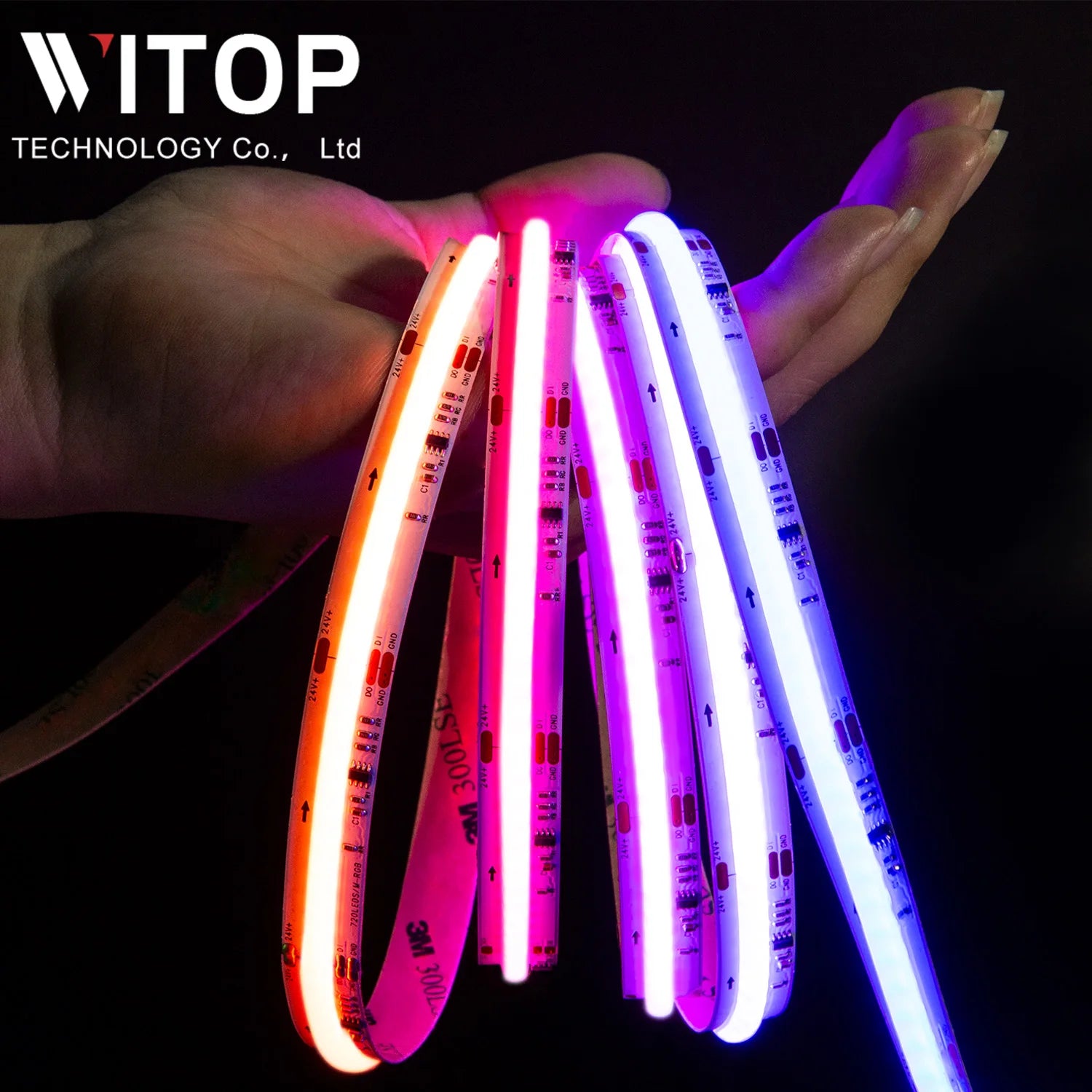 24V Full Color RGB COB Led Strip 720LEDs/M Smart WS2811 IC Pixel Led Tape Light