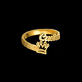Gold Frosted English name Adjustable Personalized Name Ring drop shipping