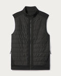 Men's Stretch Insulated Active Vest Stand Collar Full Zip Sleeveless Jackets With Two Hand Pockets