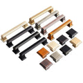 Modern Zinc Alloy Thickened Solid Door Handle Adjustable Coffee Drawer Black Brass Wardrobe Handle Cabinet Kitchen Bedside Table