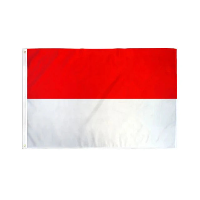 Wholesale  100% Polyester Hot Selling Stock  Outdoor Flying  Indonesia National Flag