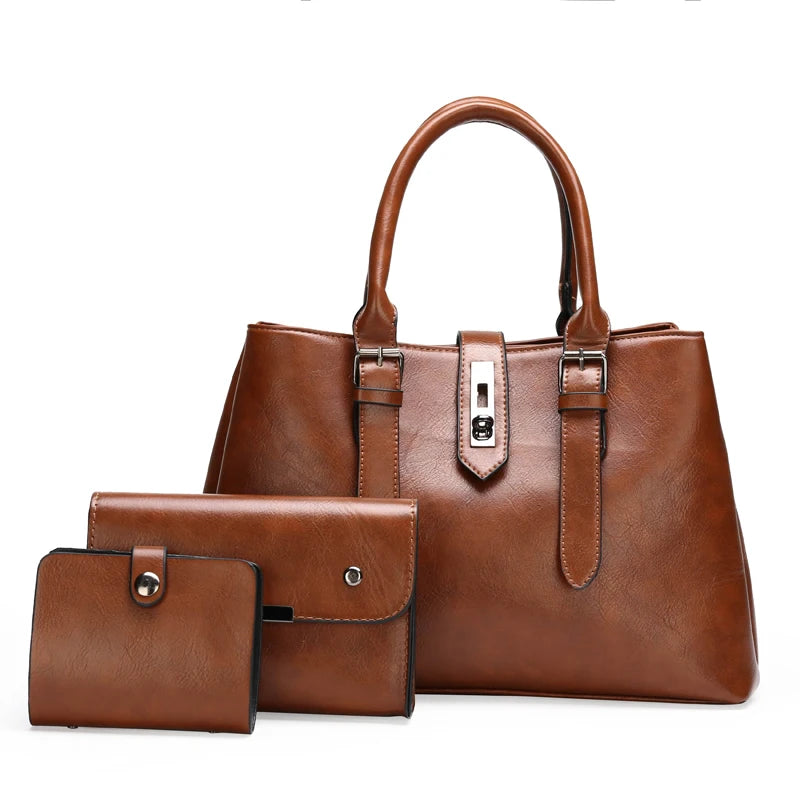 Wholesale Designer Pu Leather Crossbody Bags Purses Ladies Handbag Sets for Women