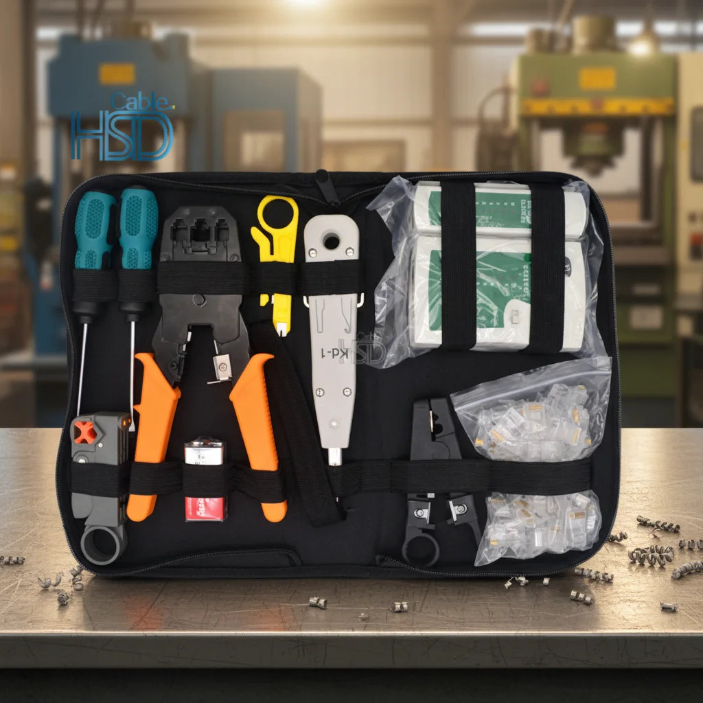 Professional 10-in-1 Hand Tools Network Tools Kit RJ45 Ethernet Cable Crimping Tool Screwdrivers Die Antsig Crimp Tool Set