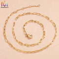 New Arrival Dainty Link Chain Paperclip Necklace 18K Gold Plated Stainless Steel Trendy Style