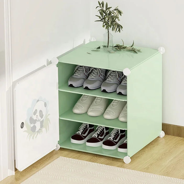 Ultra-Thin White Door Shoe Cabinet Multi-Layer Resin Rack Dust Proof Storage Simple Design Home Furniture Dining Warehouse