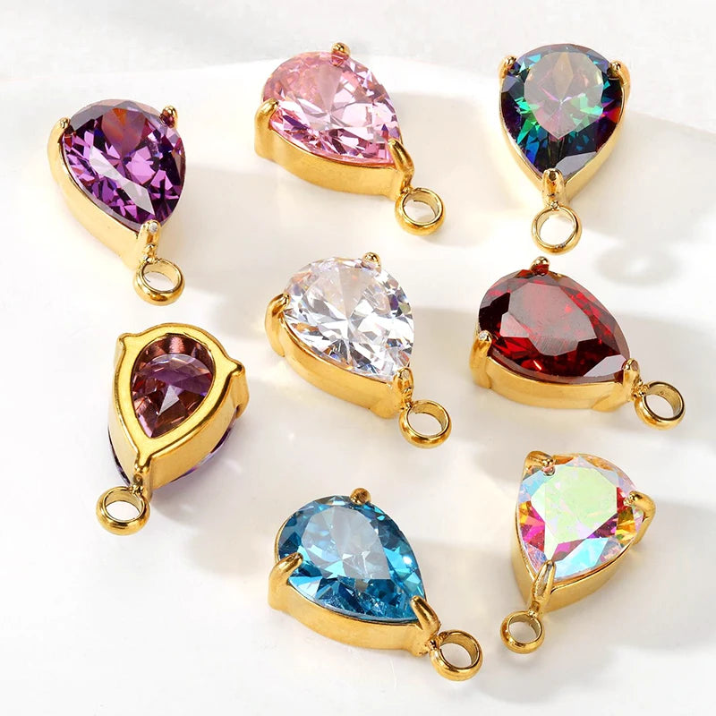 Fatingna Handmade 925 Sterling Silver Gemstone Pendant with Zircon Gold Plated Fine Jewelry for Weddings & Religious Ceremonies