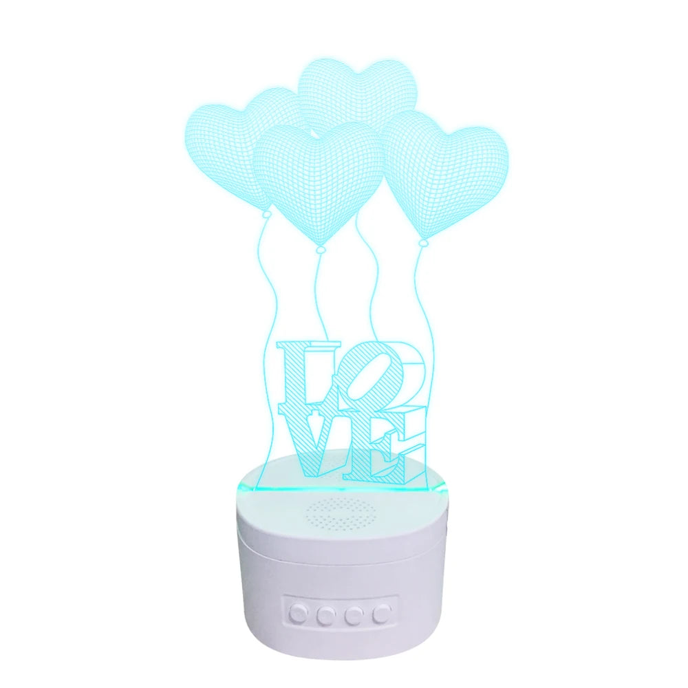 Custom Portable Speaker 3d Illusion Lamp Acrylic Lying Duck Led Base Night Light