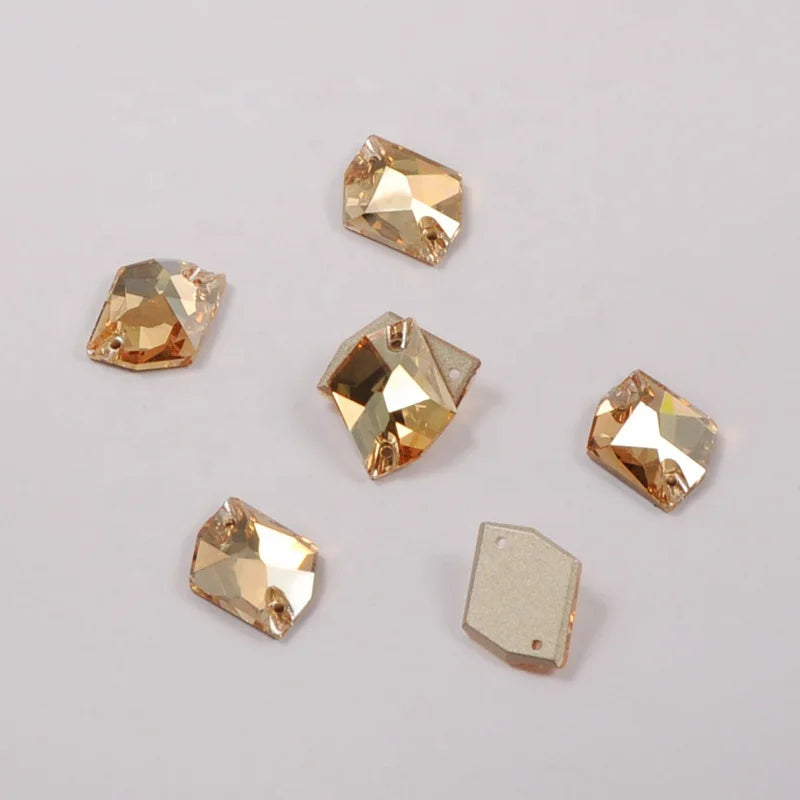 3265  Cosmic Golden Shadow Color High Quality Crystal Sew on Rhinestone Strass Flat Back Rhinestones for Clothes