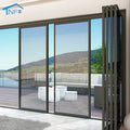 Custom Modern Finished Villa Sliding Folding Glass Door with Thermal Insulation and Double Tempered Glass