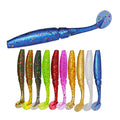 Bass Fishing Small T Tail Soft Lure 50mm 1g 15pcs Soft Fishing Lure Soft Bait Worm Grubs T Tail Wobblers Fishing Lure Factory