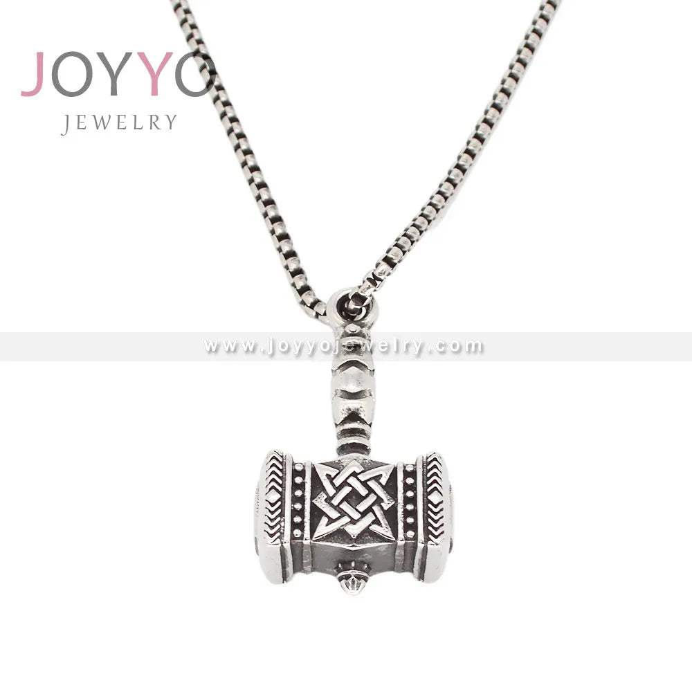 Vintage Pendant Steel Biker Product Thor Shape Charms Men Jewelry God of War Thor Hammer