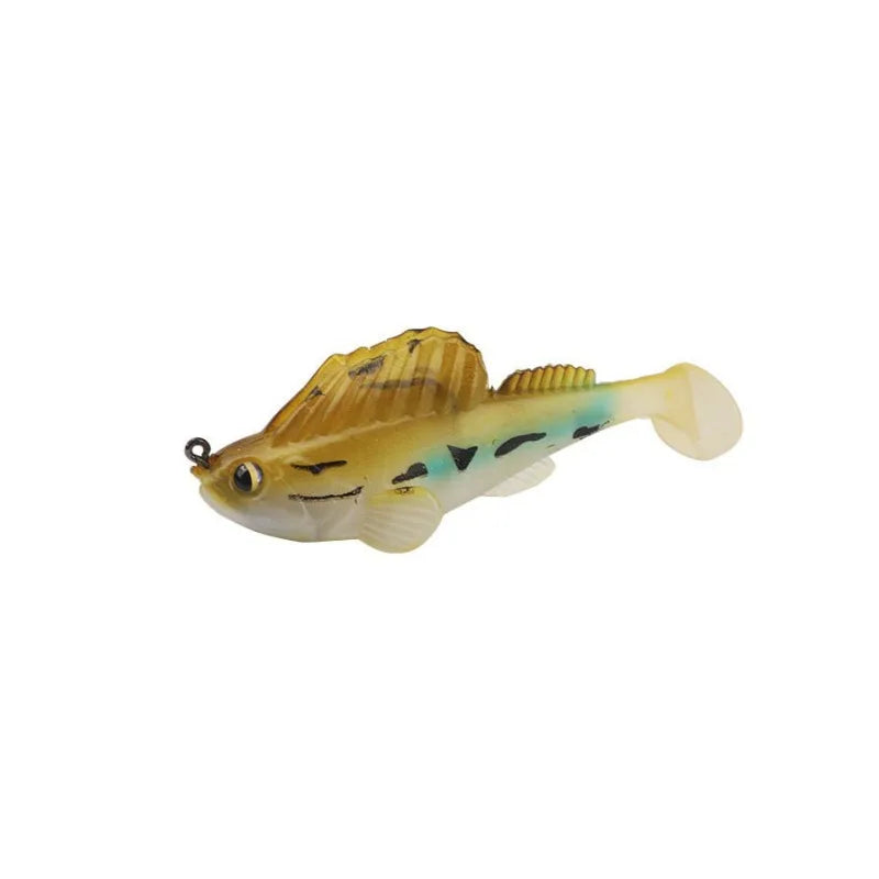 Jumping Fish 7G10G14Gt Tail Lure Bait Package Anti-Hanging Bottom PVC Soft Bait for Bass Fishing Sea Freshwater Printed