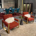 Hotel Leisure Chair for Home Waiting Room Furniture Modern Minimalist Italian Luxury Single Chairs Fabric Living Room Chair