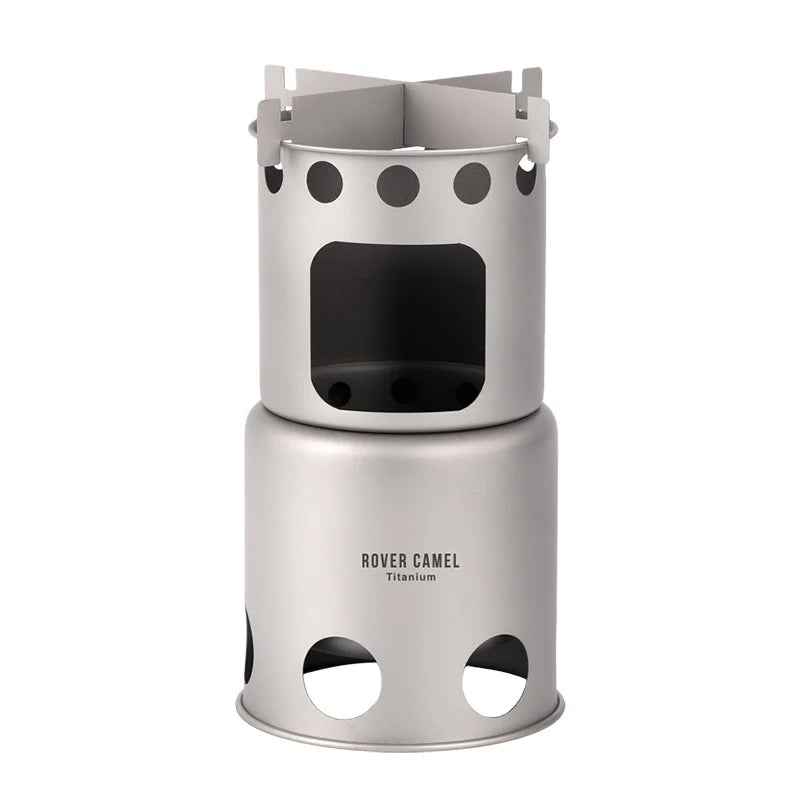 Portable Multifuel Stove Titanium Camping Stove with Custom Design Outdoor Camping Wood Stove
