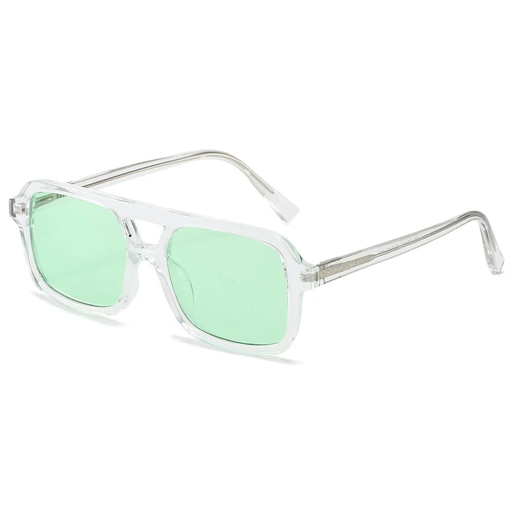 Premium Design Men Retro Sunglasses Custom logo Trendy Acetate Propionic Acid Pin Shades Hot Cute Candy Color square Sunglasses
