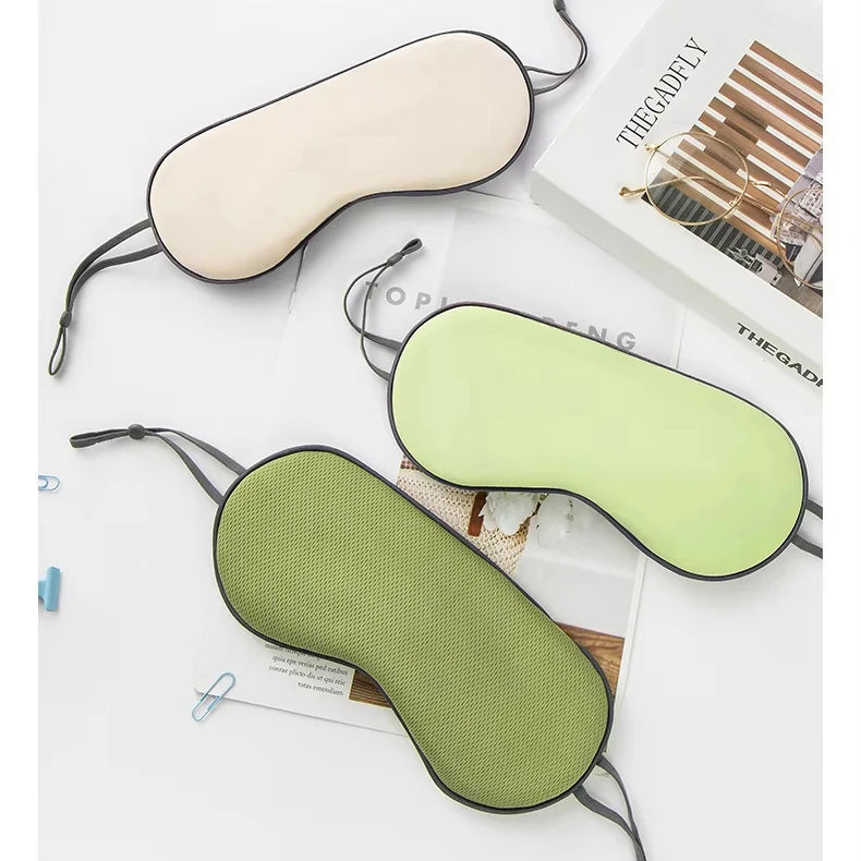 Optimal Comfort Dual-Sensing Warm Cool Silk Eye Mask Travel-Friendly Light Blocking Satin Mask Sleep Fatigue Relief Gift Idea