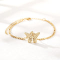 Girls' Stainless Steel butterfly Gold Plated Pendant Charm Bracelets Wholesale Bracelet Jewelry