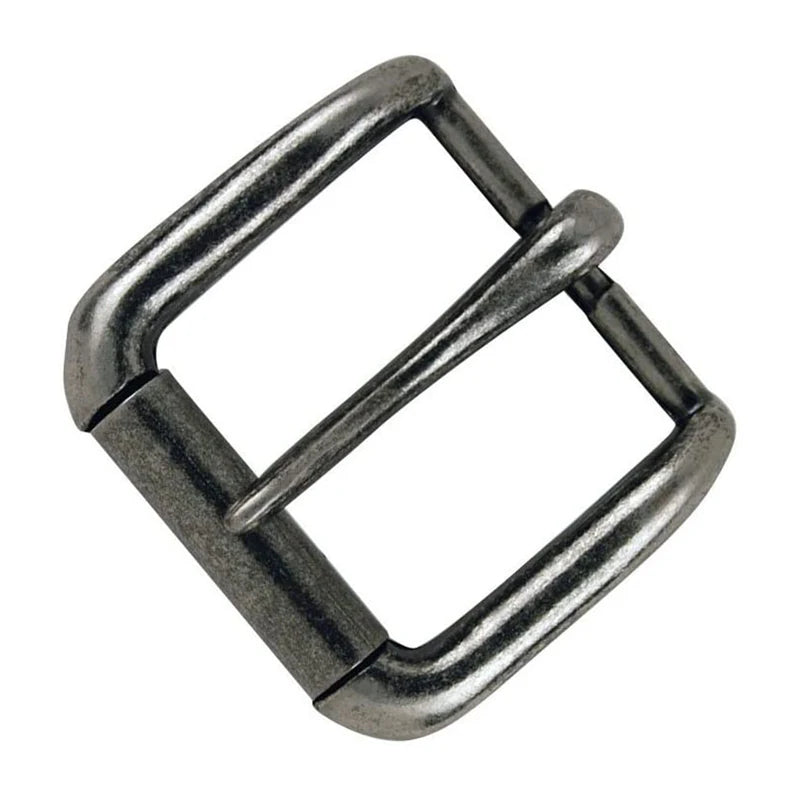 Black Thick 38mm Antique Nickel Plate Heavy Duty Metal Roller Buckle Model SMBAP028