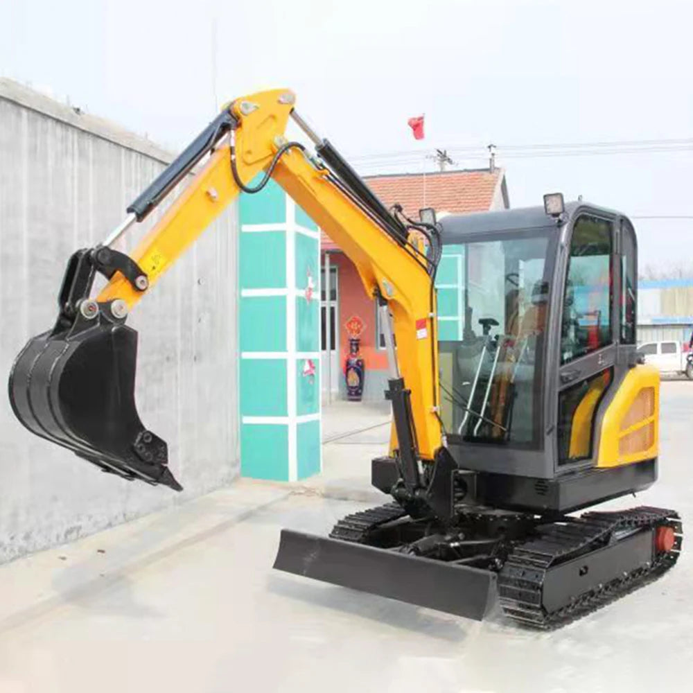 Small 2.5 Ton Diesel Excavator Mini Digger With Cab and Air Conditioner