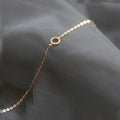 14K Gold Plated Trendy Luxury 925 Sterling Silver Circle Diamond Pendant Bracelet for Women