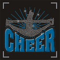 Flame Fire Rhinestone Heat Transfer Iron on Hotfix Crystal Bling Applique Letters DIY Shirt Cheer Mom Outfit