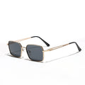 European American New Fashion Square Sunglasses for Men Women Gold Popular for Street Photography Internet Favorite Mirrors