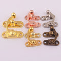 Metal Wooden Box Latch Lock Zinc Alloy Horn Shape Jewelry Box Catch Lock Clasp