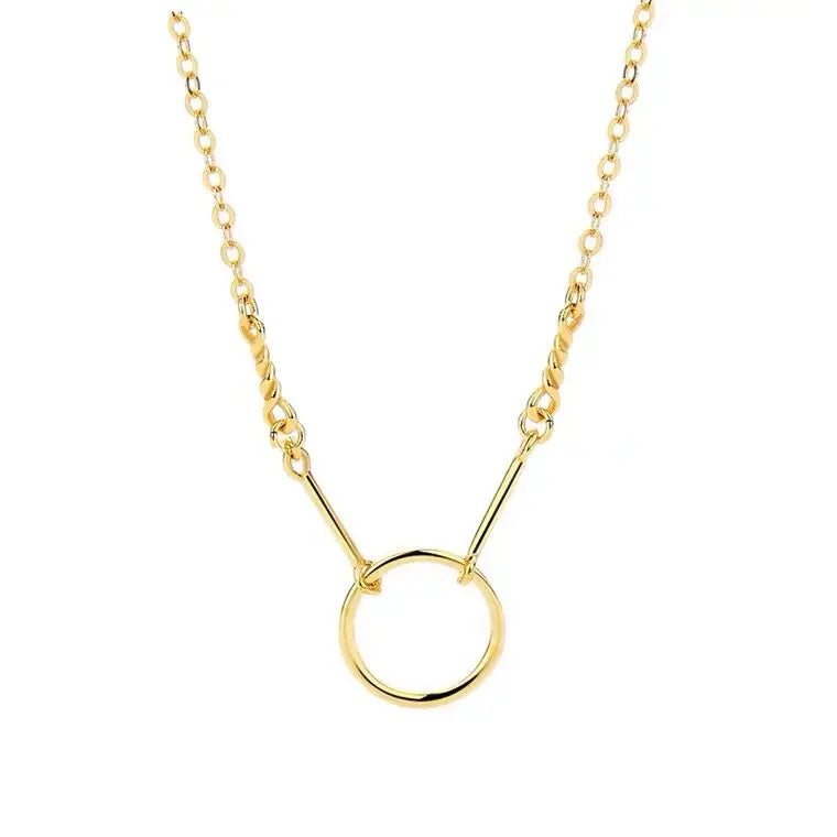 Factory Directly New Arrival Silver Gold Round Necklaces Pendants for Women Hot Fashion Jewelry