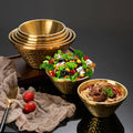 Factory Wholesale Reusable 304 Stainless Steel Salad Bowl Metal Gold Silver Large Noodle Soup Bowl