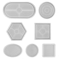 Moldes Silicona Resina 3 Pcs Silicone Tray Molds for Epoxy Concrete Trinket Rectangle Resin Coaster Molds for DIY Jewelry Moule