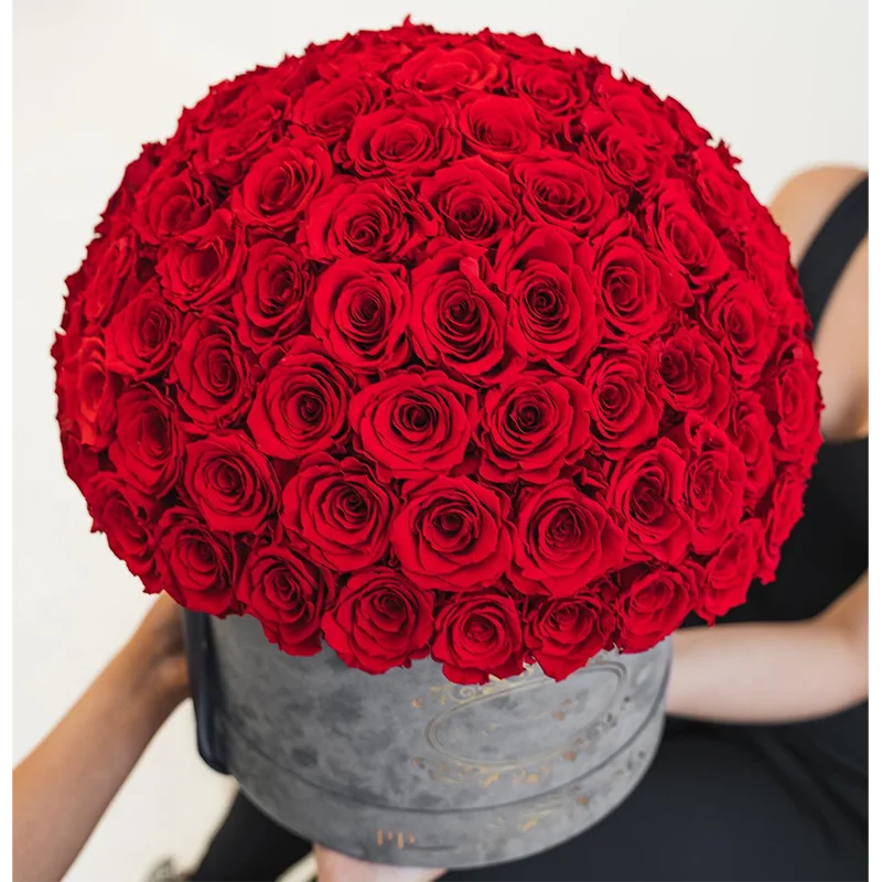 Flores Real Touch Rose De Febrero Regalos Para El 14 De Febrero Yunnan Everlasting Marbling Rose Flower Box Preserved Christmas
