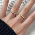 Hot Thin Irregular Natural Freshwater Pearl Ring  925 Sterling Silver Gold Plated Fine Jewelry Finger Ring