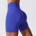 High Waist Seamless Scrunch Butt Outdoor Sport Gym Fitness Breathable Tummy Control Yoga Shorts for Women