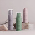 Custom Empty PET Green Pink Purple Foam Pump Liquid Soap Bottle 150ml 120ml 100ml 4oz for Face Cream Facial Cleanser Use