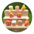 100Pcs Cartoon Chicken Leg Bread Burger French Fries Resin Cabochon for Jewelry Making DIY Earring Necklace Keychain Fit Phone