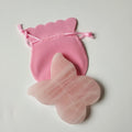 Hongzhuo OEM / ODM Face Slimming Crystal Rose Quartz Scraping Massage Tool Board Guasha butterfly Gua Sha