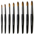 100% Kolinsky Acrylic Brushes Wood Oval Crimped Germany Acrylic Nail Brush