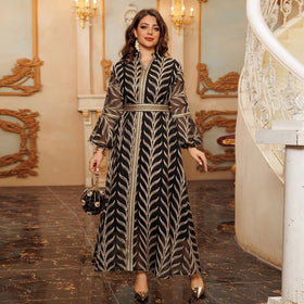 CCY Factory Custom Luxury Muslim Abaya Clothing Dubai African Embroidery Designer Elegant Women Islamic Dress Abaya