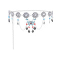 Retro Silver Carved Flower Coins Tassel Butterfly Pendant Metal Waist Belly Chains Body Jewelry