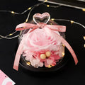 Hot Selling Wholesale Valentine's Day Love Full Creativity Teddy Bear Eternal Flower Surprise Necklace  Ring Gift Box