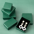 Luxury Green Small Kraft Paper Box Jewelry Gift Packaging Boxes Custom Logo