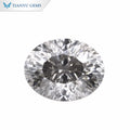 Tianyu Gems Private Custom Grey Moissanite Oval Demon Eye Cut for Jewelry Making