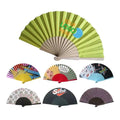 New Arrival Custom Painted Handheld Wood Souvenirs Folding Wooden Hand Fan