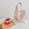 Promotion Cotton Canvas Handling Bag for Daily Life School Kid Small Bag Lunch Bag