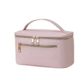 Custom Cosmetic Bag Large Capacity Waterproof Portable Multifunctional Storage Wash Bag  Travel PU Leather Makeup Bag for Women