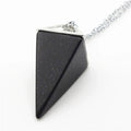2026 Natural amethyst quartz crystal blue sand stone pendulum