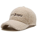 Lamb Wool Baseball Caps Adjustable Teddy Fleece Sport Cap Winter Sherpa Hat for Women Men