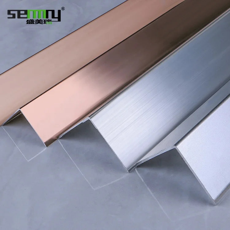 Factory Ready to Ship Aluminium L Shaped Tile Trim Angle for Wall Corner Edging Trim l Tile Trim